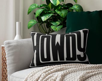 Cojín decorativo "Hola": decoración rústica moderna del oeste