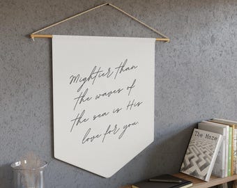Psalm 93:4 Scripture Banner, Christian Nursery Decor