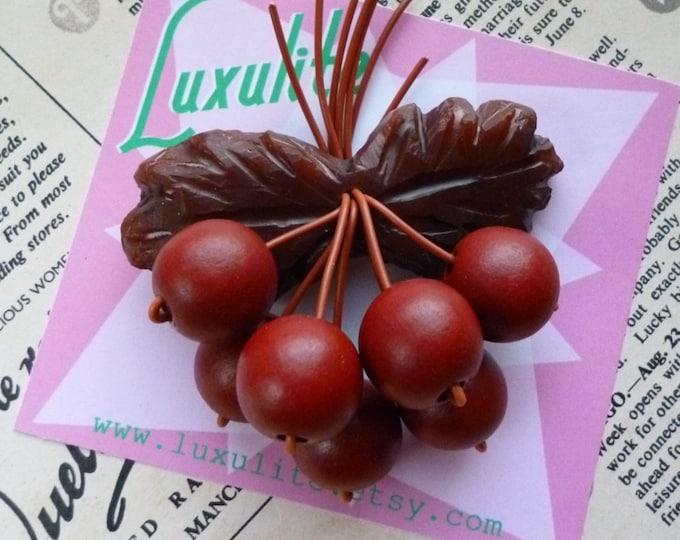 Mini Log Lady Brooch Autumnal 40s 50s Bakelite Fakelite Style Etsy UK