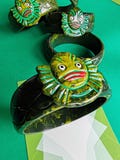Creature Feature Bangle!  - Vintage bakelite fakelite inspired Swamp Monster. Halloween style by Luxulite