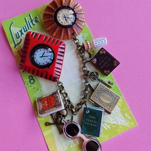 Luxulite x Karolina Zebrowska Time Travellers Collection Double Brooch image 4