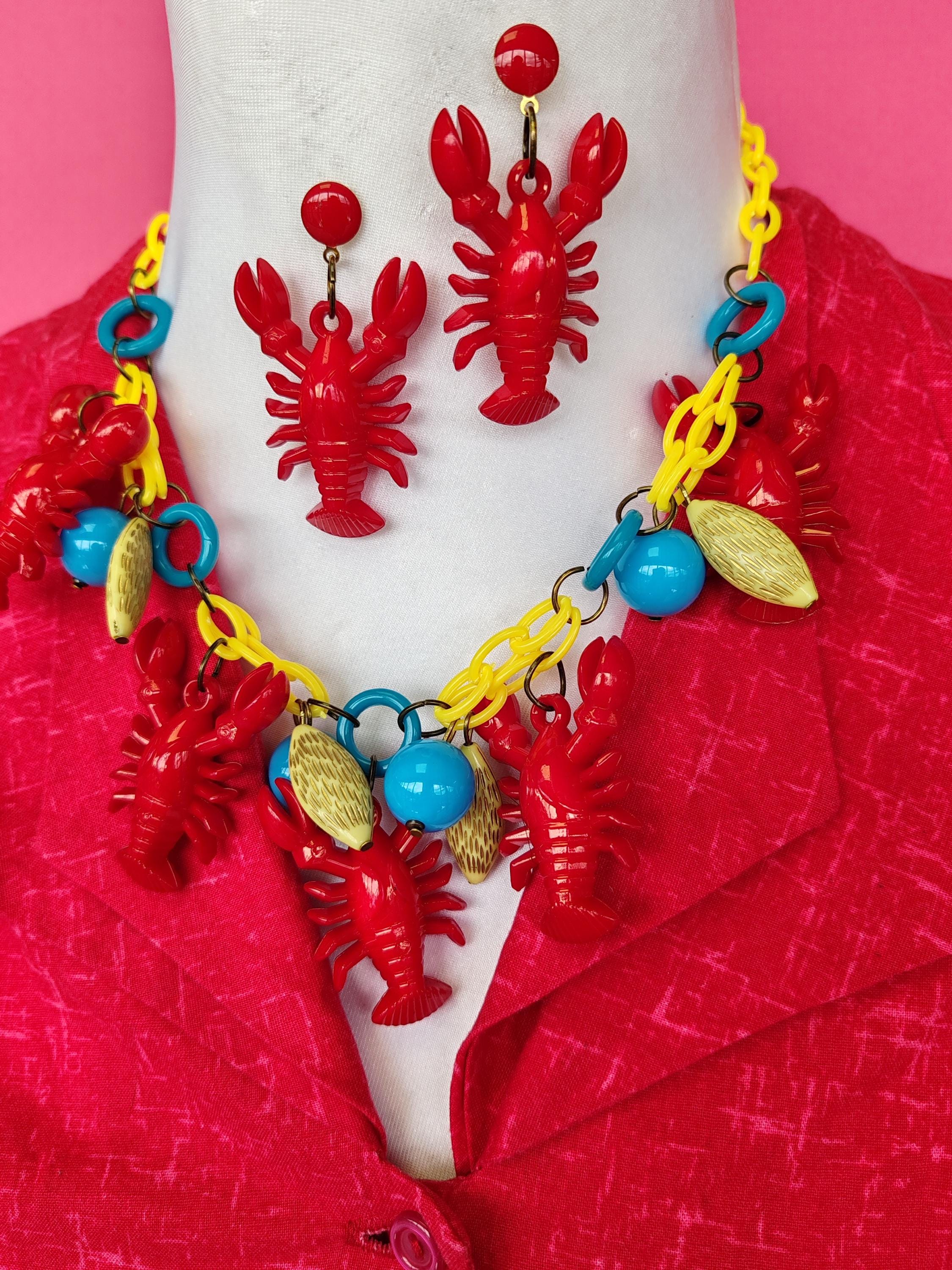 Sautoir Long Vintage Années 50 En Perles De Verre Nacrées Bicolores - Collier Rétro Plus De 90 Cm - Occasion