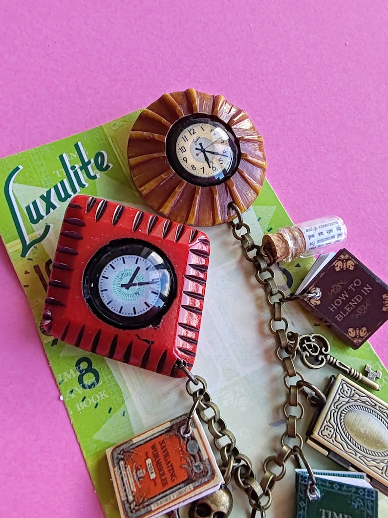 Luxulite x Karolina Zebrowska Time Travellers Collection Double Brooch image 2