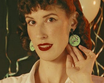 HOWL-O-WEEN Earrings! Luxulite x Karolina Zebrowska Halloween Doggos Charm Earrings - Three design options!