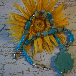 TURQUOISE CROSS NECKLACE image 1