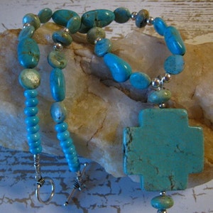 TURQUOISE CROSS NECKLACE image 5