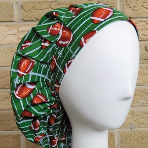 Bouffant Scrub Cap Hats for Women - Football Field 0034
