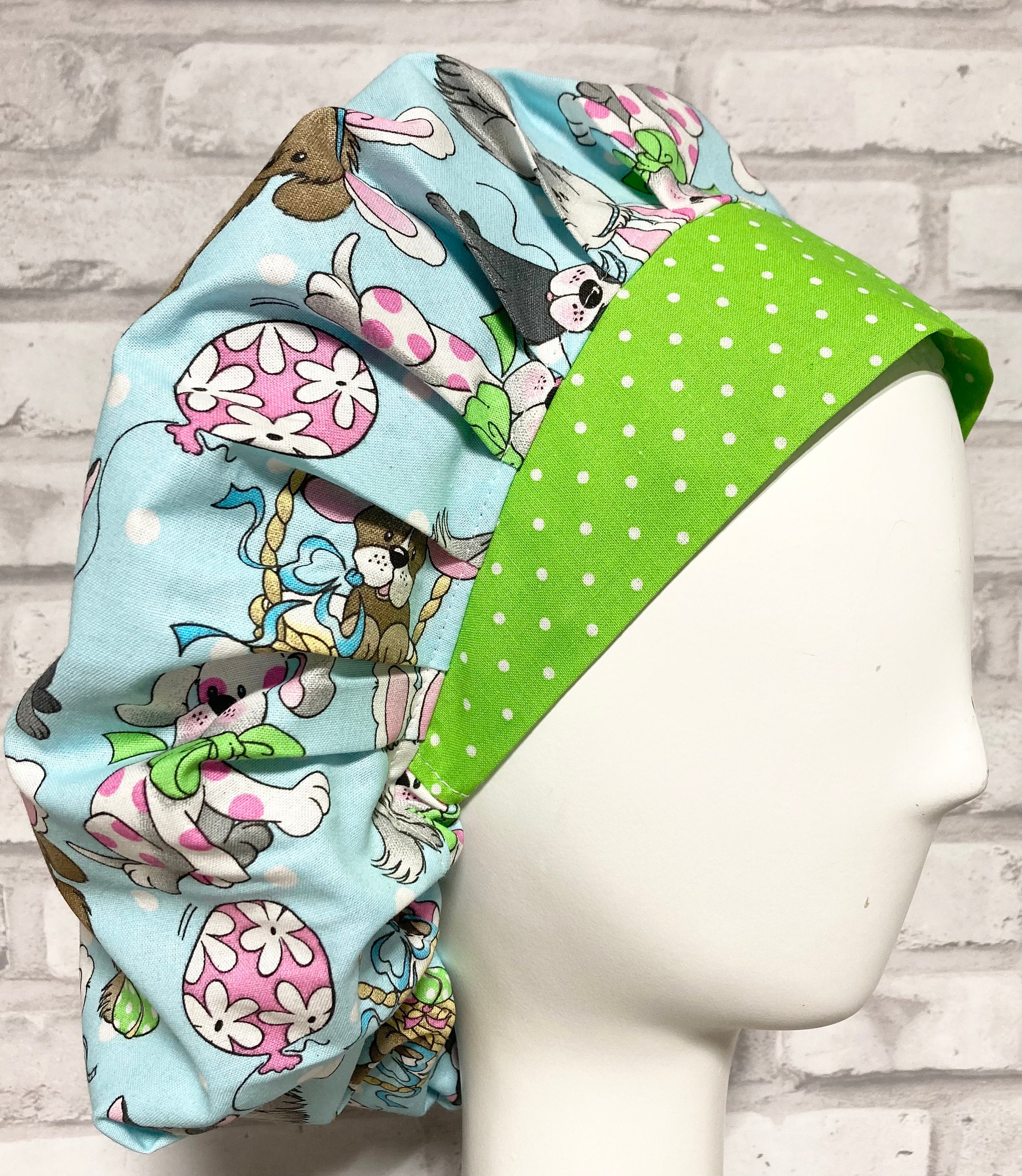 Bouffant Scrub Cap Hat for Women Easter 