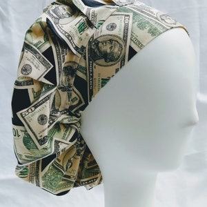 Money Bouffant Scrub Hat Larger Cap for Women bouffant - 0055