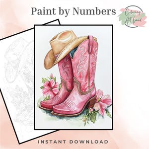 Fashion Boots Coloring, Paint By Numbers, Woman Coloring Pages, Color By Numbers, Adults Coloring Pages, Home Wall Decor