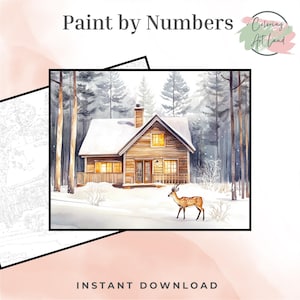 House In The Woods Paint By Numbers, House Coloring Pages, Color By Numbers, Adults Coloring Pages, Home Wall Decor