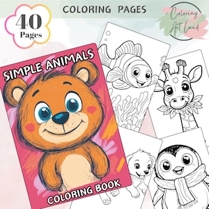 40 Printable Coloring Pages For Kids, Toddlers, Coloring Book, Printables For Preschool And Homeschool, Kids' Activities