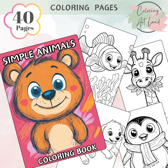 40 Printable Coloring Pages For Kids, Toddlers, Coloring Book, Printables For Preschool And Homeschool, Kids' Activities