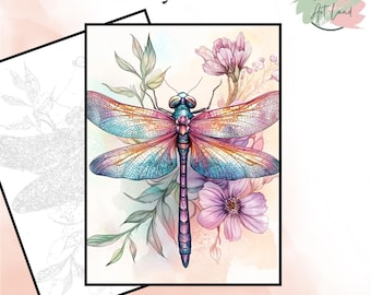 Beautiful Dragonfly Paint By Numbers, Animal Coloring Pages, Color By Numbers, Adults Coloring Pages, Kids Coloring Sheets, Home Decor