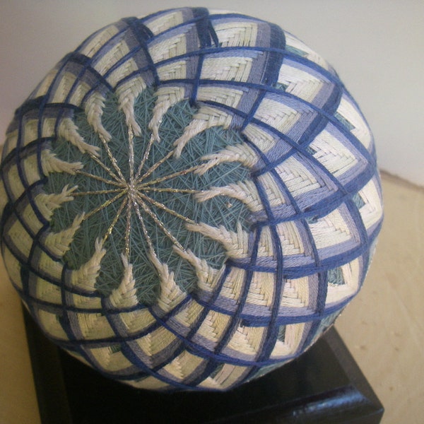 Hand made Temari ball (blue)