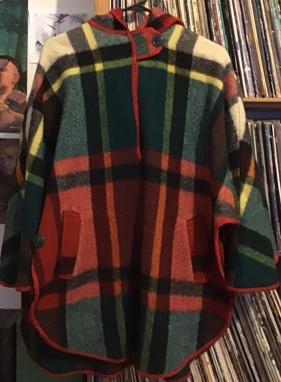 VTG 60s/70s Plaid Poncho