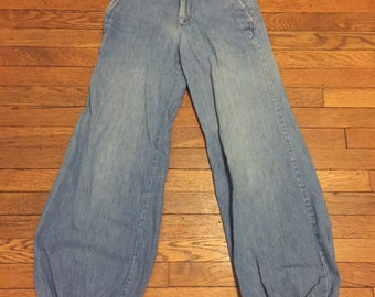 VTG 70s Hi-Waist Jeans with Elastic Ankle