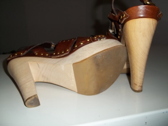Vintage 2000s/y2k Wooden Miu Miu Heel/wedges/platforms/clogs - Etsy
