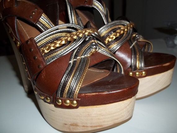 Vintage 2000s/y2k Wooden Miu Miu Heel/wedges/platforms/clogs - Etsy