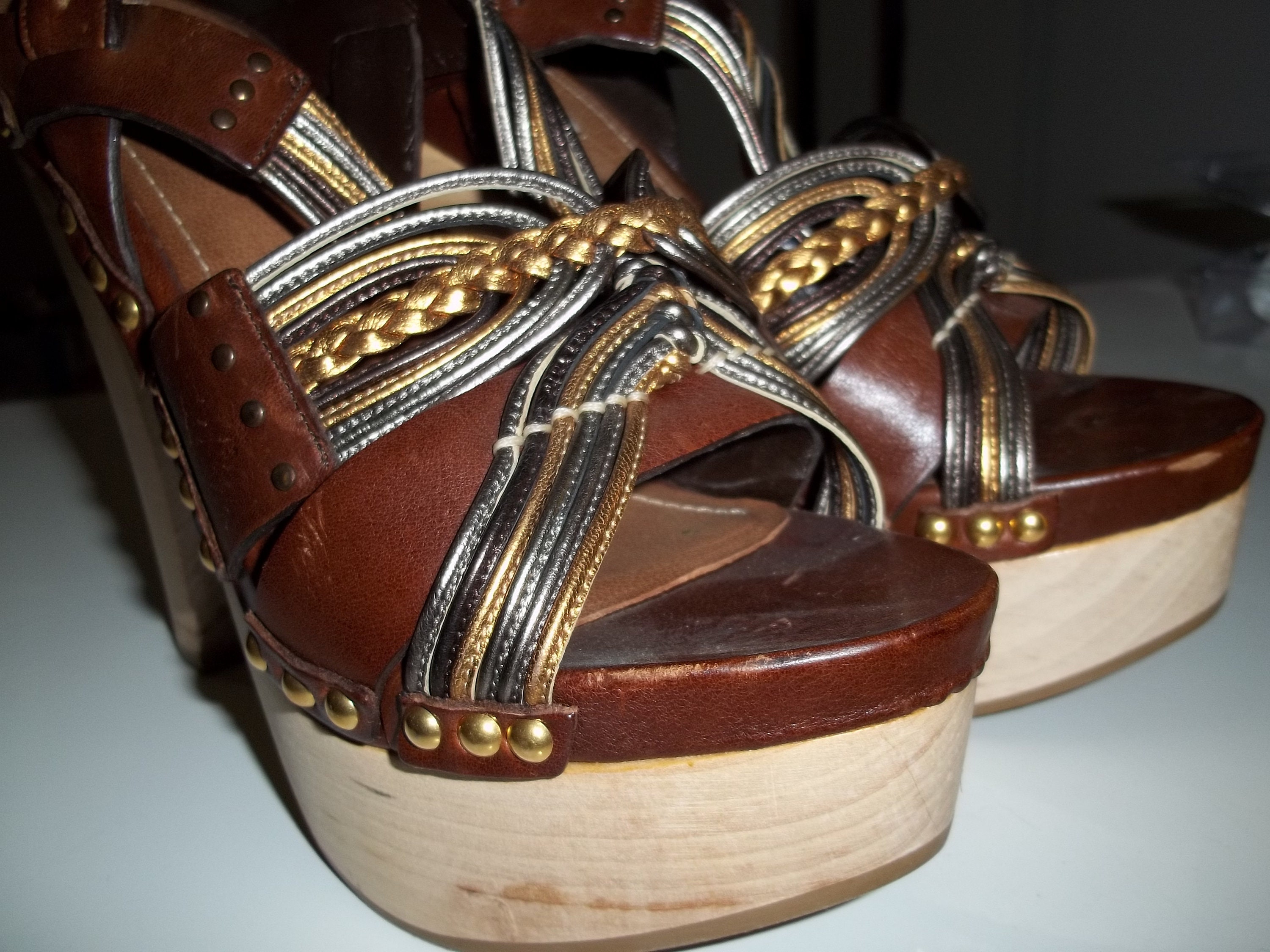 Vintage 2000s/y2k Wooden Miu Miu Heel/wedges/platforms/clogs - Etsy