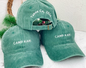 Embroidered Camp Bachelorette Hat | Personalized Bachelorette Party Cap | Bridal Party Gift | Unisex Baseball Cap | Bachelorette Party Favor