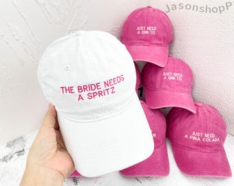 Czapka baseballowa Bride Squad z personalizowanym haftem, czapka bractwa studenckiego na ślub/kawalerski/panieński, prezent dla druhen