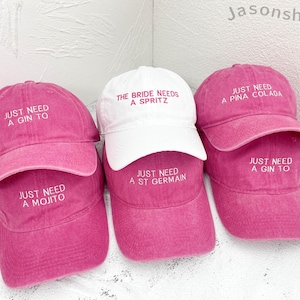 Personalized Embroidered Bride Squad Baseball Cap | Custom Bachelorette Party Hat | Bridal Shower Gift