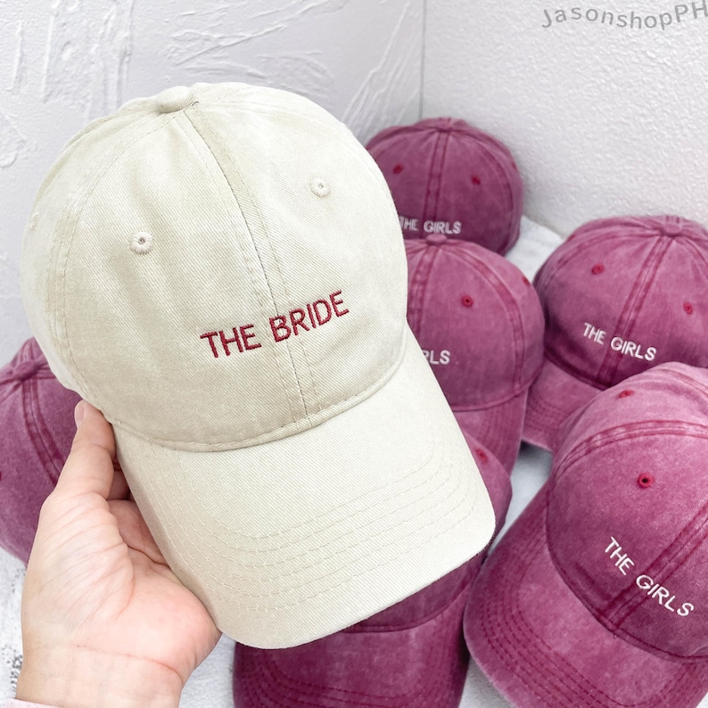 Personalized Embroidered Bride Squad Baseball Cap | Custom Bachelorette Party Hat | Bridal Shower Gift