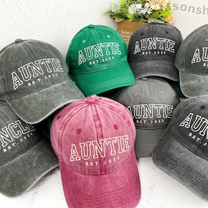 Personalized Embroidered Auntie Hat | Custom Unisex Baseball Cap | Perfect Gift for New Aunts | Birthday / Mothers Day Gift