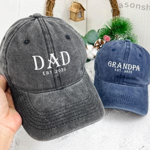 Custom Dad Embroidered Vintage Baseball Hat, Pregnancy Announcement, Gift for New Dad Mom Grandpa Grandma, Fathers Day Gift