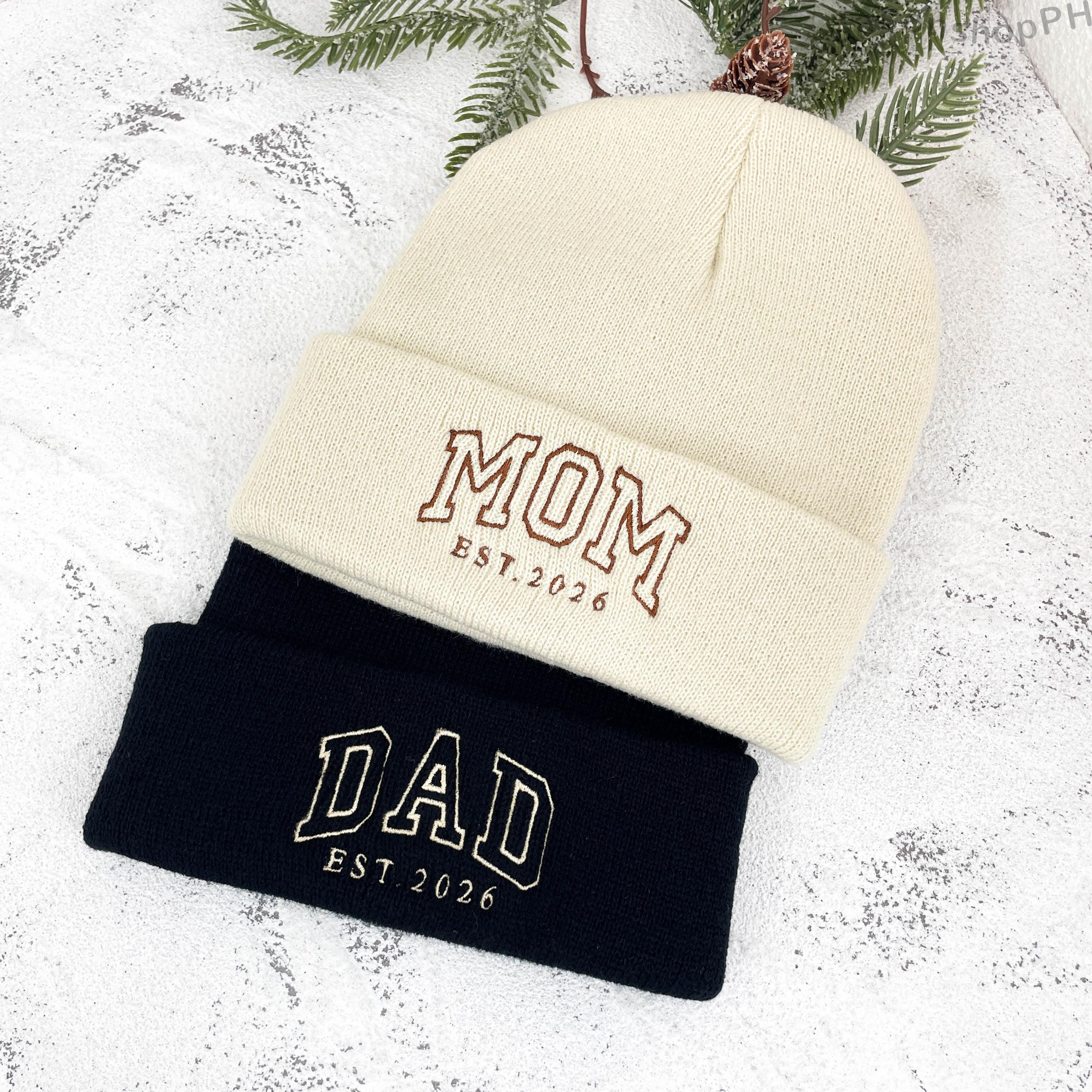 Mom and Baby Matching Beanie - Etsy display picture 1