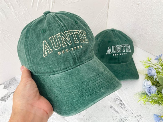 Personalized Embroidered Auntie Hat | Custom Unisex Baseball Cap | Perfect Gift for New Aunts | Birthday / Mothers Day Gift
