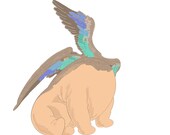 Morris mystical creature | Chinese mythological creature Dijiang-inspired Holographic Sticker, Decal