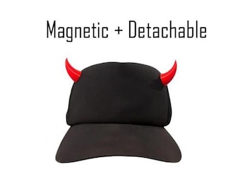 Goth Punk Emo Devil magnetic detachable horns universal hat accessory charm