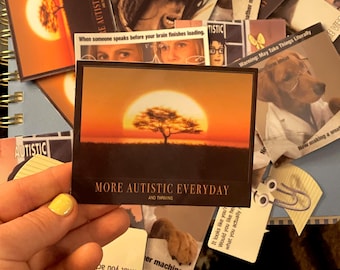 Neurodivergent Pride Sticker: Autistic Motivation, Waterproof Vinyl ND Gift