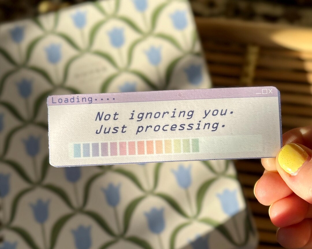 Not Ignoring You Just Processing Sticker: Retro Autistic Neurodivergent ...
