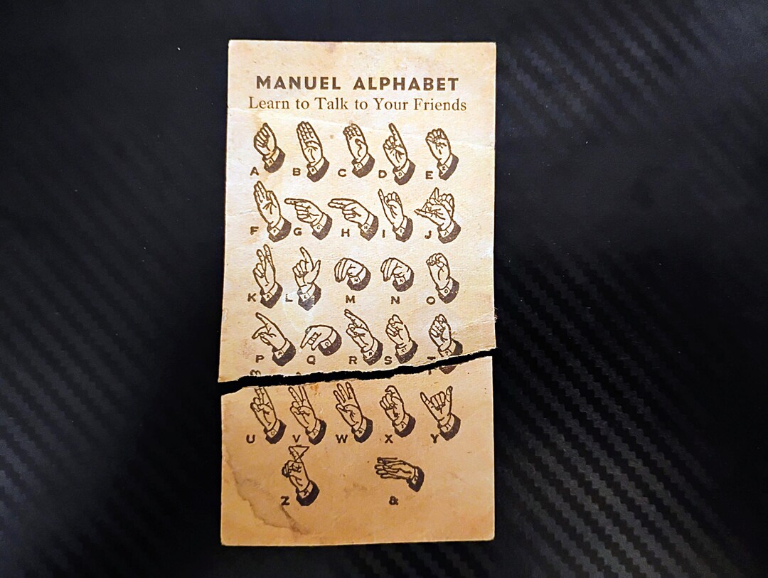 Deaf Mute Vintage Manual Alphabet Chart C 1940s - Etsy