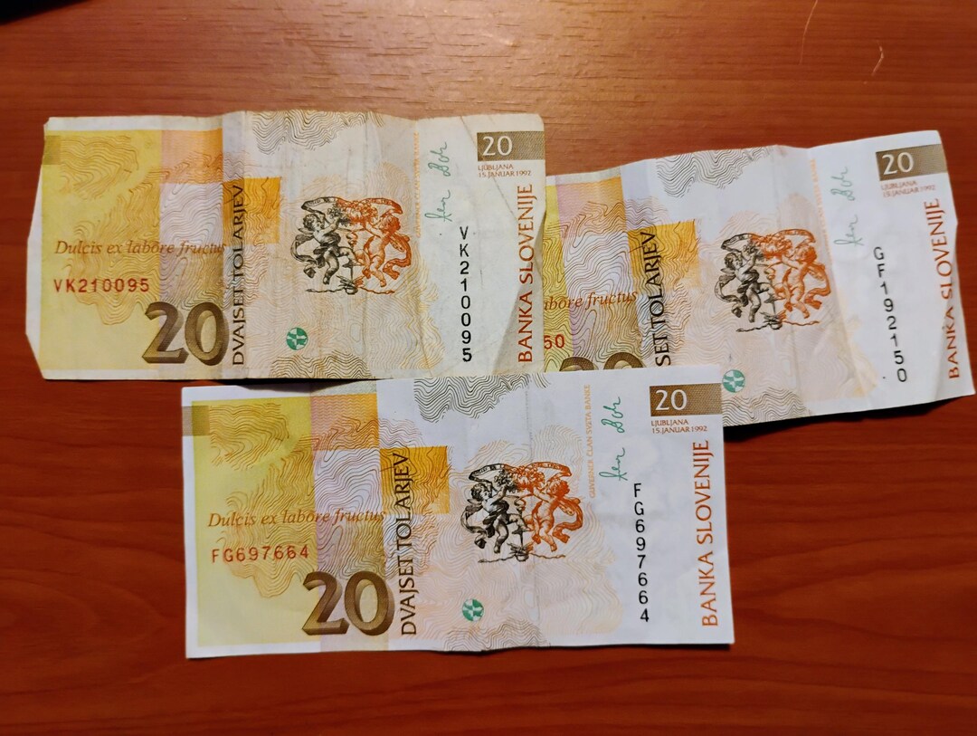 Tollar Slovenia 1992 20 Tolar Banknote (1 Note) - Etsy