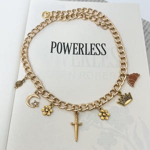 UNDERCOVER but beautiful BOOKチャーム ブレスレット Powerless Inspired Charm Necklace: Fantasy Book Jewelry - Etsy
