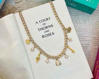 A Court of Thorns and Roses Charm Necklace: ACOTAR Inspired