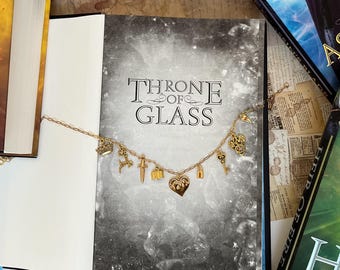 Throne of Glass Inspired Necklace, Charm Necklace, Throne of Glass, Throne of Glass Merch, Fireheart, Aelin Galathynius, TOG Series