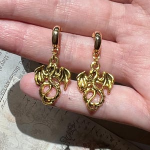Dragon Earrings, Dragon Jewelry, Dragon Merch, Fantasy Book Earrings, Fantasy Book Merch, Fantasy Book Earrings