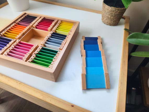 Montessori Color Tablets – Complete Wooden Color Box 3rd Box Educational Toy for Preschool & Homeschool