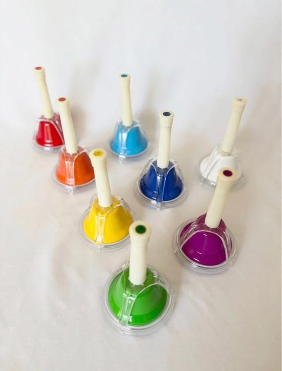 Colorful musical bells Montessori musical awakening game