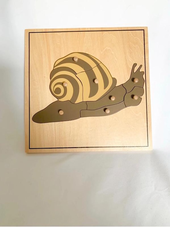 Wooden Snail Puzzle – Montessori Educational Material