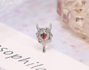 18G/16G Labret Stud G23-Titanium Bioflex Nose Stud Earring--Stud Lip--Ring Demon Eye Cartilage Labret--Helix Piercing--Jewelry 5/6/7/8/10mm