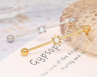 14G Industrial Bar 316L-Surgical-Steel Industrial--Piercing--Jewelry SUN Industrial--Barbell Cartilage Earring Body Piercing Bridge Barbell