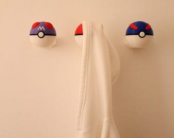 3D Printed Pokéball Wall Hook – Gaming Room Decor