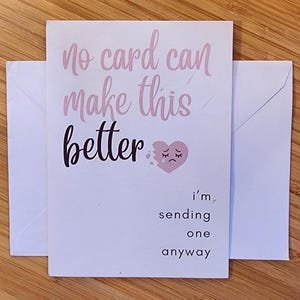 Envoyer de l'amour quand même - carte de voeux, carte de deuil, carte de sympathie, carte de pensée pour vous, carte de deuil, carte de perte