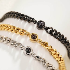 Personalized Photo Bracelet – Sunflower Projection Bracelet With Custom Picture Inside